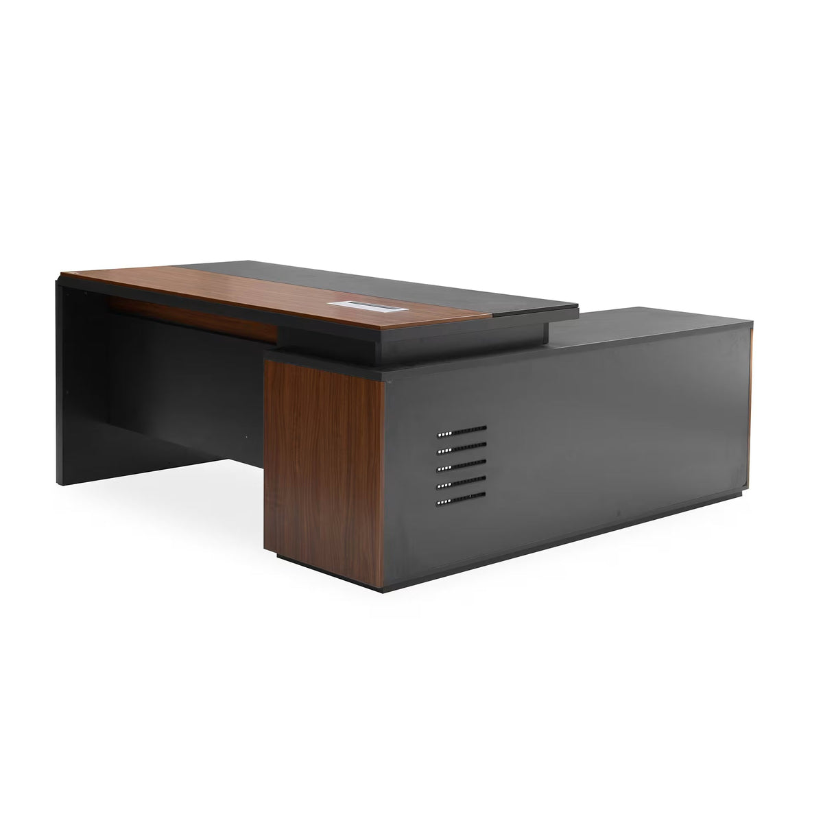 CMAS & Home Furniture-Afton 2 Executive Desk, Leroy Office Chair & Arto 4 Storage Cabinet