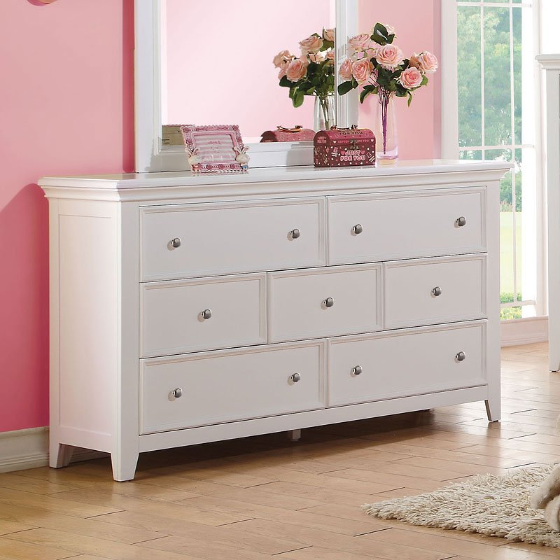 Lacey Loft Bedroom Set (White)
