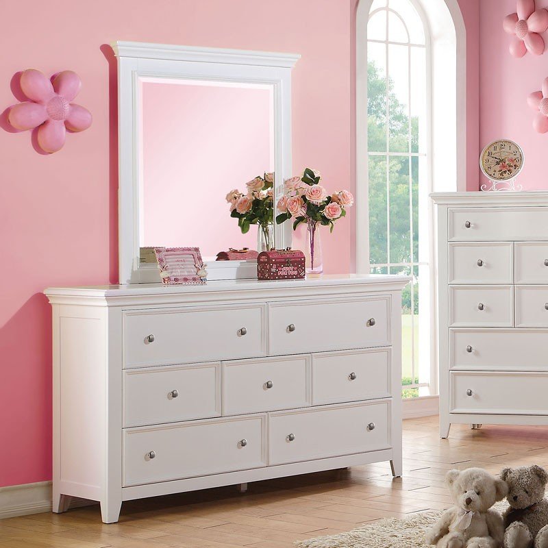 Lacey Loft Bedroom Set (White)