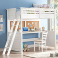 Lacey Loft Bedroom Set (White)