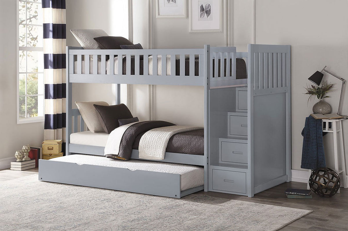 Orion Bunk Bedroom Set w/ Reversible Step Storage