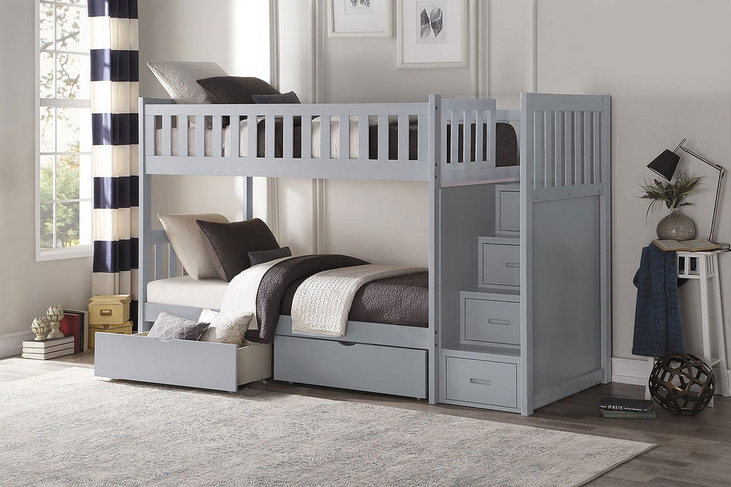 Orion Bunk Bedroom Set w/ Reversible Step Storage