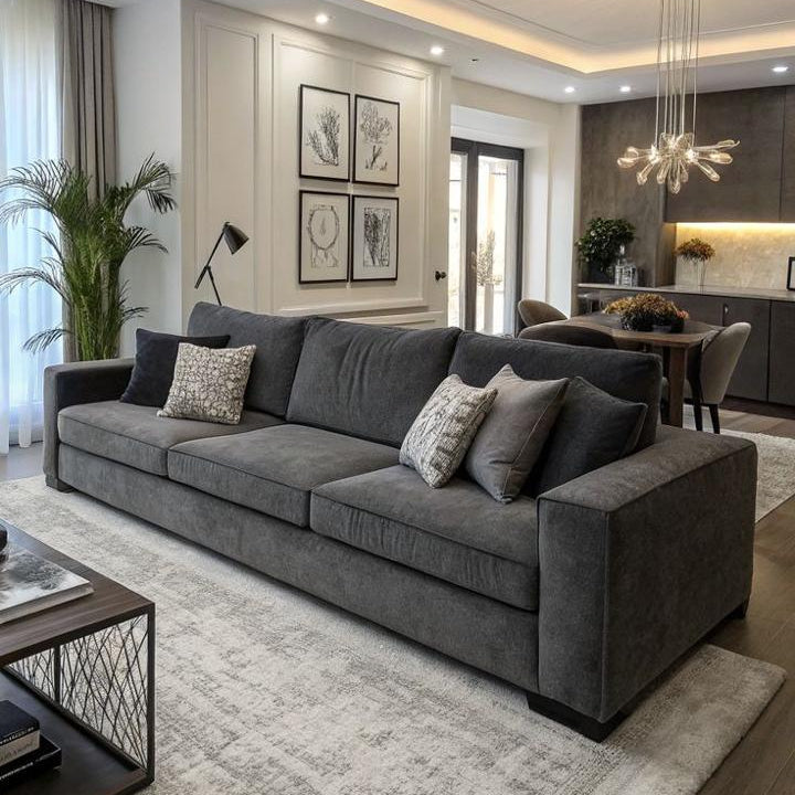 Graphite Linear 3 Seater Sofa