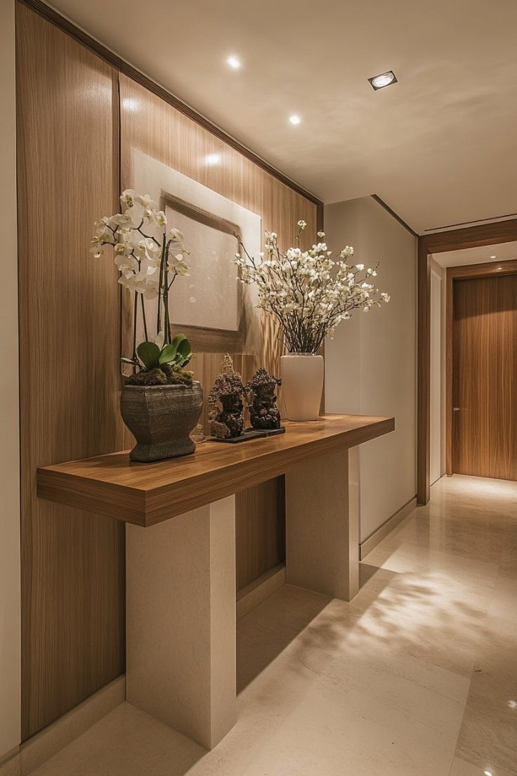 Wooden console table