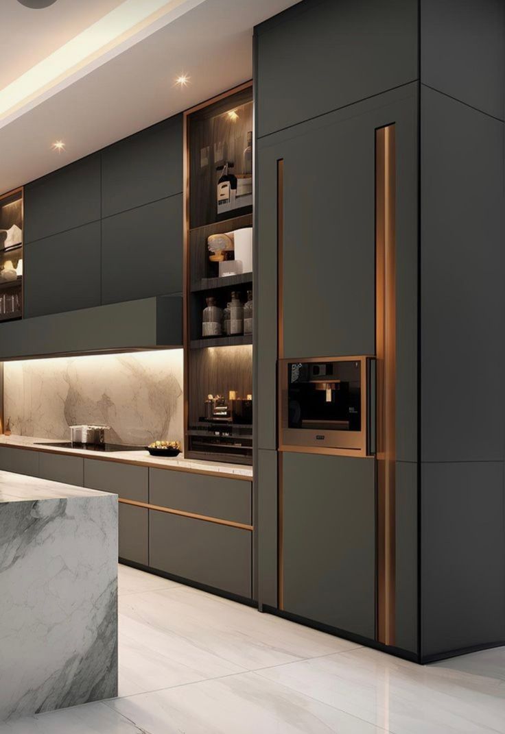 Oak Modular Kitchen Cabinet Set