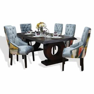 Ashly Dining table with 6 chairs – Locally made
